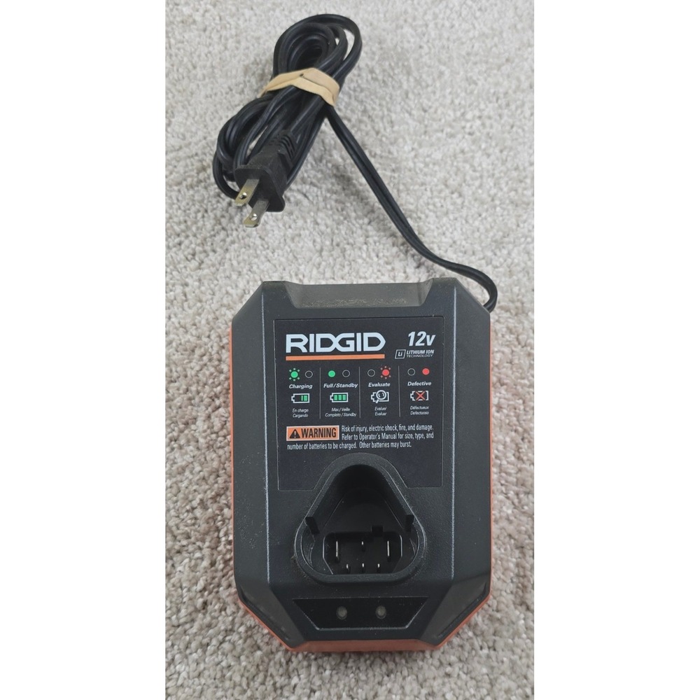 RIDGID R86045 12V Lithium Ion Battery Charger 140328001 Genuine OEM